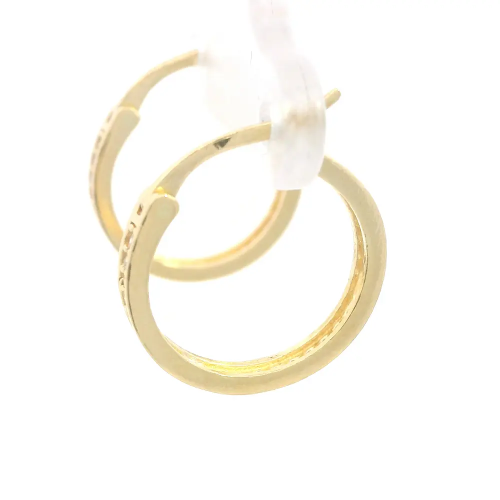 Aros Huggies Oro Amarillo 18K