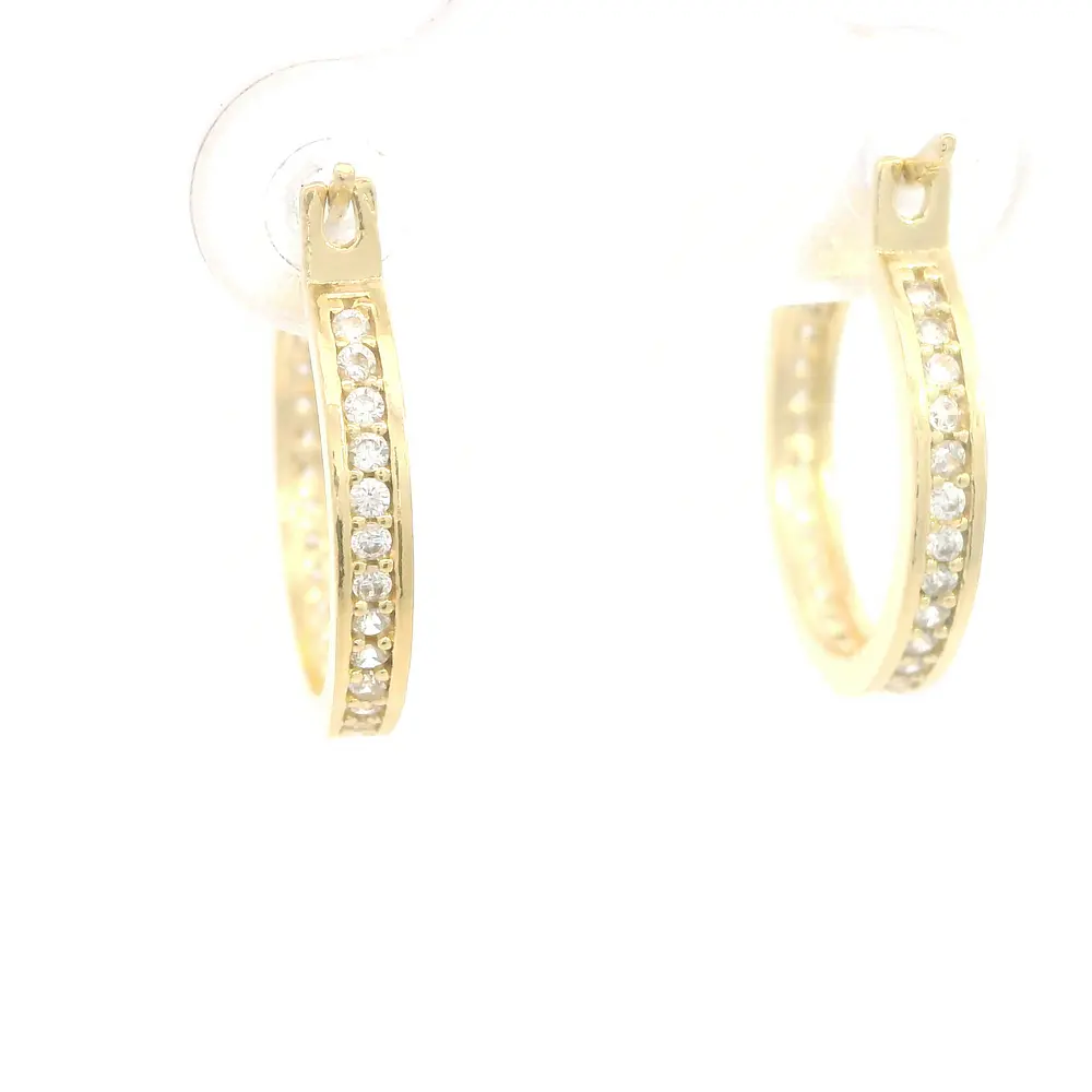 Aros Huggies Oro Amarillo 18K