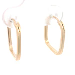 Aros Tubulares Cuadrados Oro Amarillo 18K