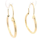 Aros Tubulares Oro Amarillo 18K con Gancho