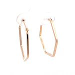 Aros Hexagonales Oro Amarillo 18K