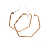 Aros Hexagonales Oro Amarillo 18K