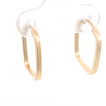 Aros Tubulares Cuadrados Oro Amarillo 18K
