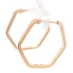 Aros Hexagonales Oro Amarillo 18K
