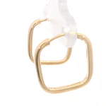 Aros Tubulares Cuadrados Oro Amarillo 18K