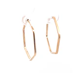 Aros Hexagonales Oro Amarillo 18K