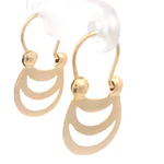 Aros Lágrimas de Luna de Oro Amarillo 18K