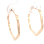 Aros Hexagonales Oro Amarillo 18K