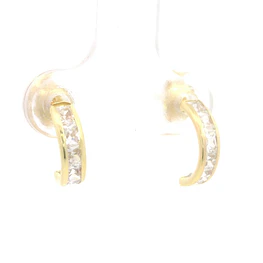 Aros Huggies Oro Amarillo 18K