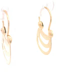 Aros Lágrimas de Luna de Oro Amarillo 18K