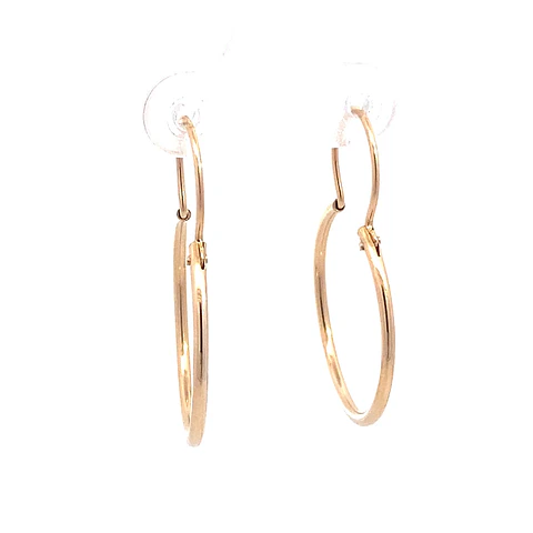 Aros Tubulares de Oro Amarillo 18K