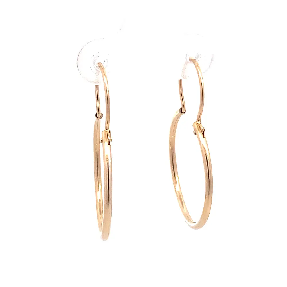 Aros Tubulares de Oro Amarillo 18K