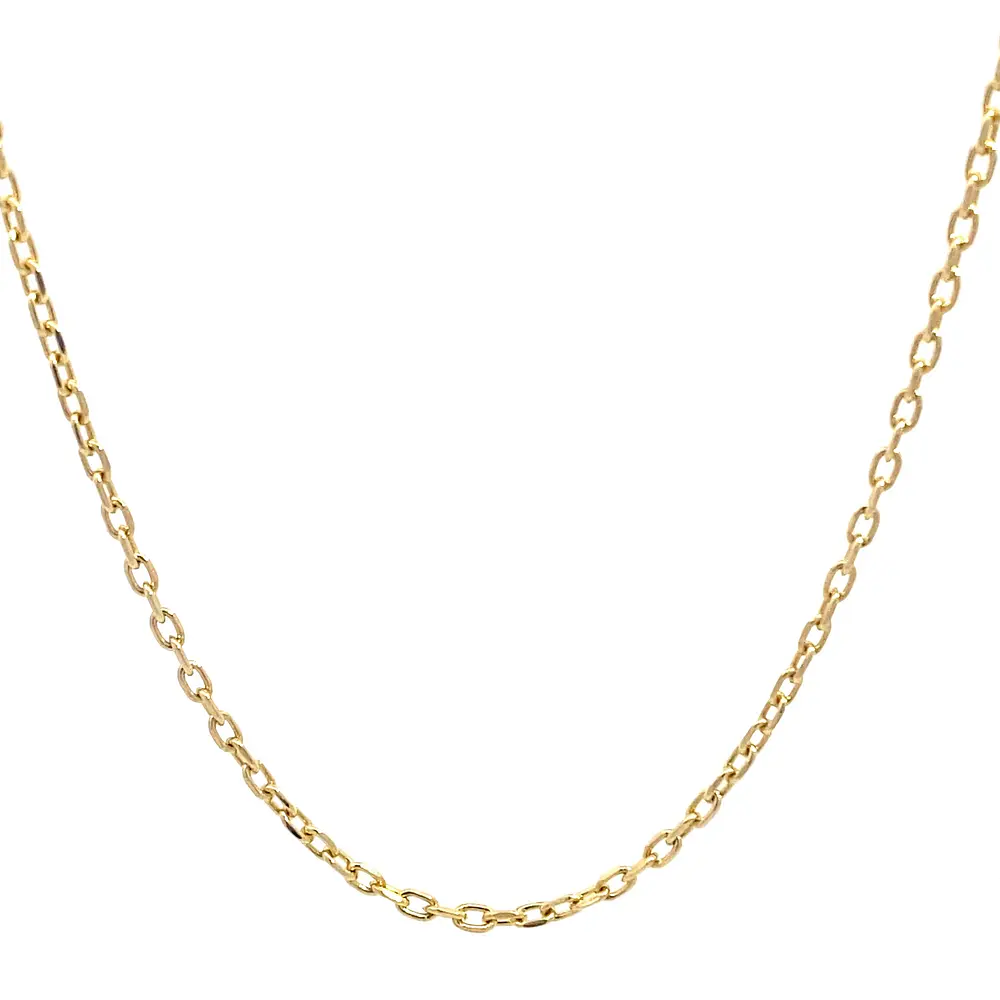 Cadena Limada de Oro Amarillo 18K
