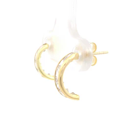 Aros Huggies Oro Amarillo 18K