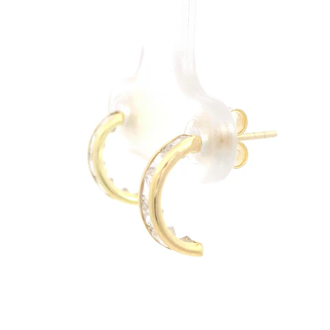 Aros Huggies Oro Amarillo 18K