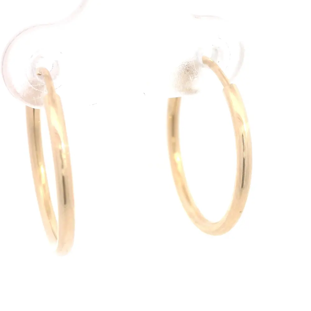 Aros Tubulares Criollos de Oro Amarillo 18K