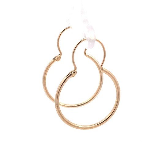 Aros Tubulares de Oro Amarillo 18K