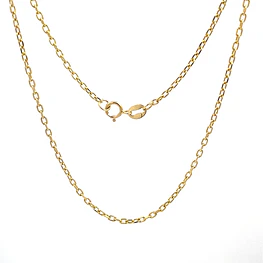 Cadena Limada de Oro Amarillo 18K