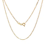 Cadena Fígaro 3x1 de Oro Amarillo 18K