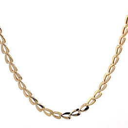 Cadena Corazones Calados de Oro Amarillo 18K