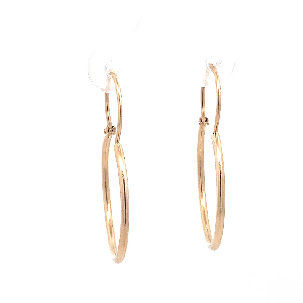 Aros Tubulares de Oro Amarillo 18K