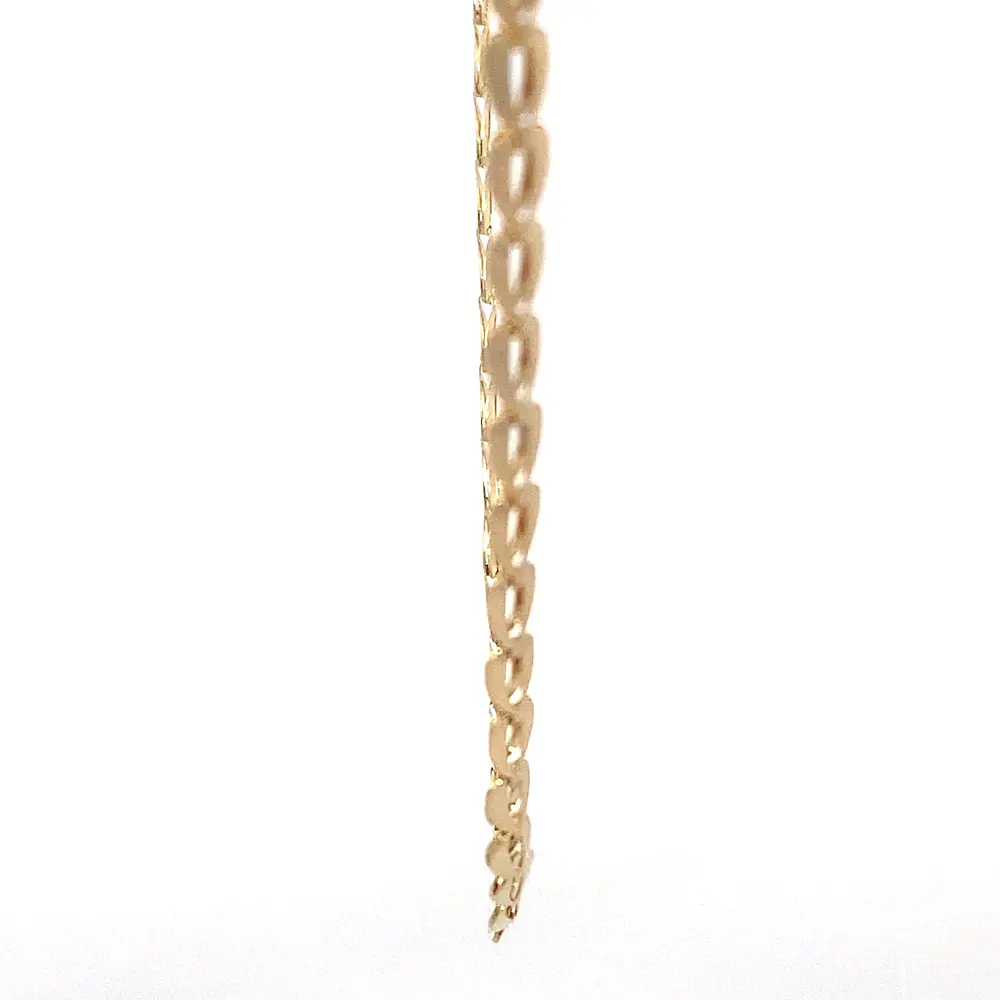 Cadena Corazones Calados de Oro Amarillo 18K
