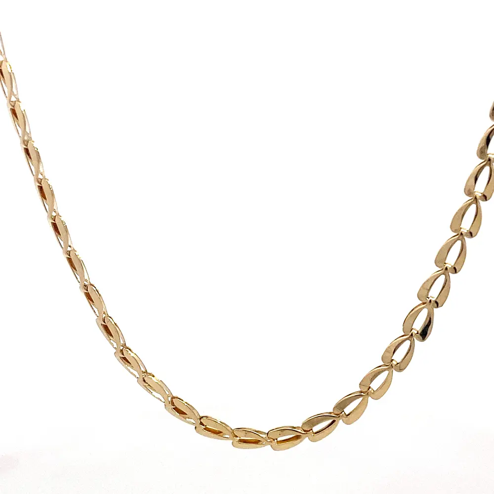 Cadena Corazones Calados de Oro Amarillo 18K