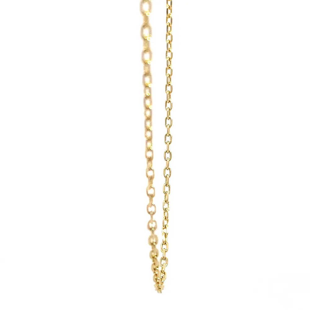 Cadena Limada de Oro Amarillo 18K