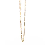 Cadena Fígaro 3x1 de Oro Amarillo 18K