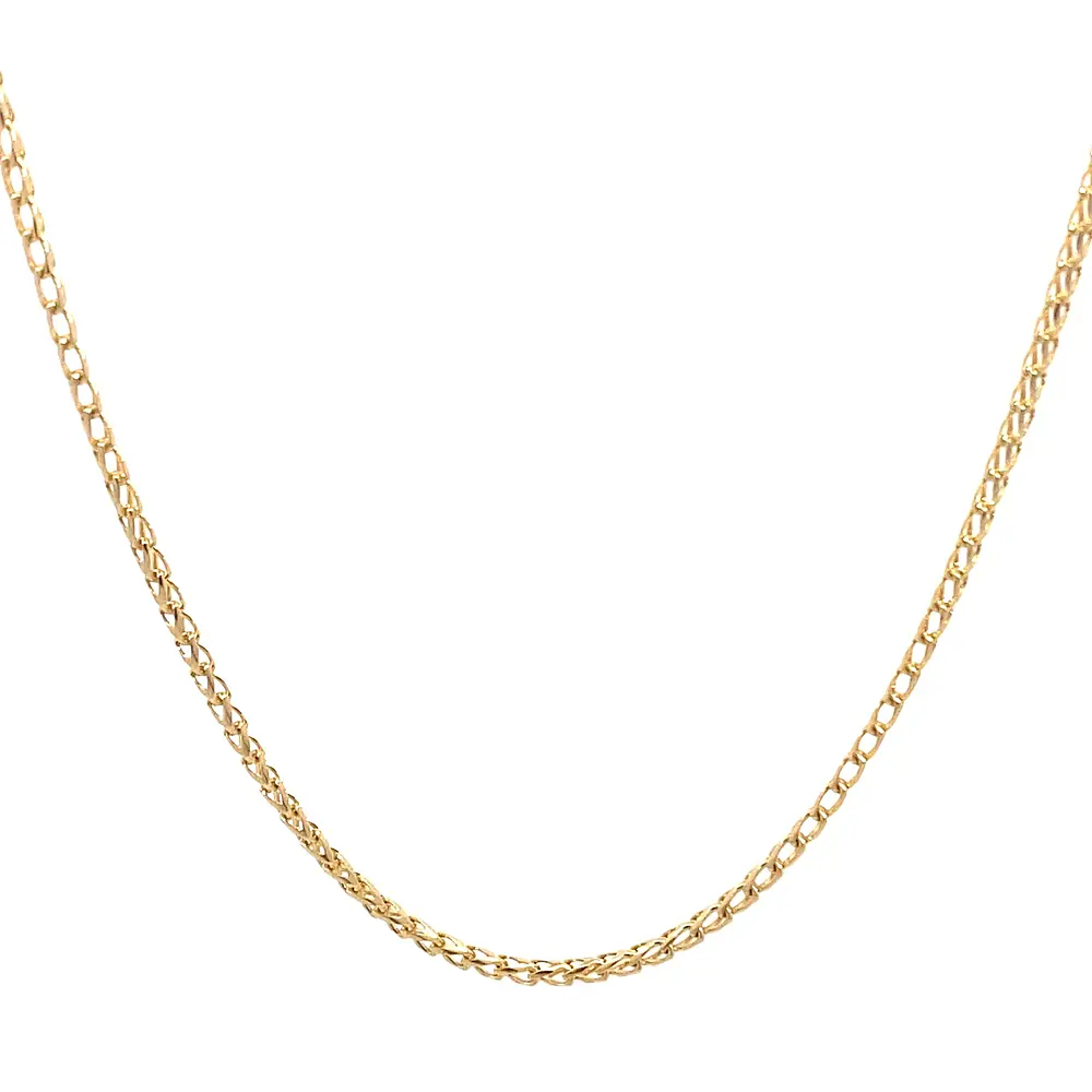 Cadena Espigada de Oro Amarillo 18K