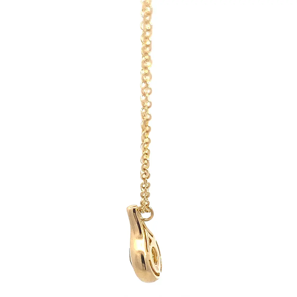 Cadena Rolo con Dije Gota Oro 18K