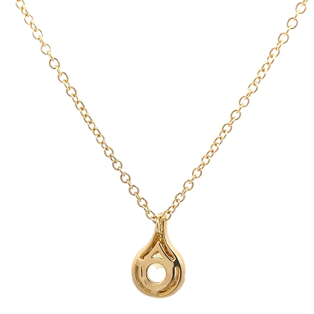 Cadena Rolo con Dije Gota Oro 18K