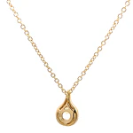Cadena Rolo con Dije Gota Oro 18K