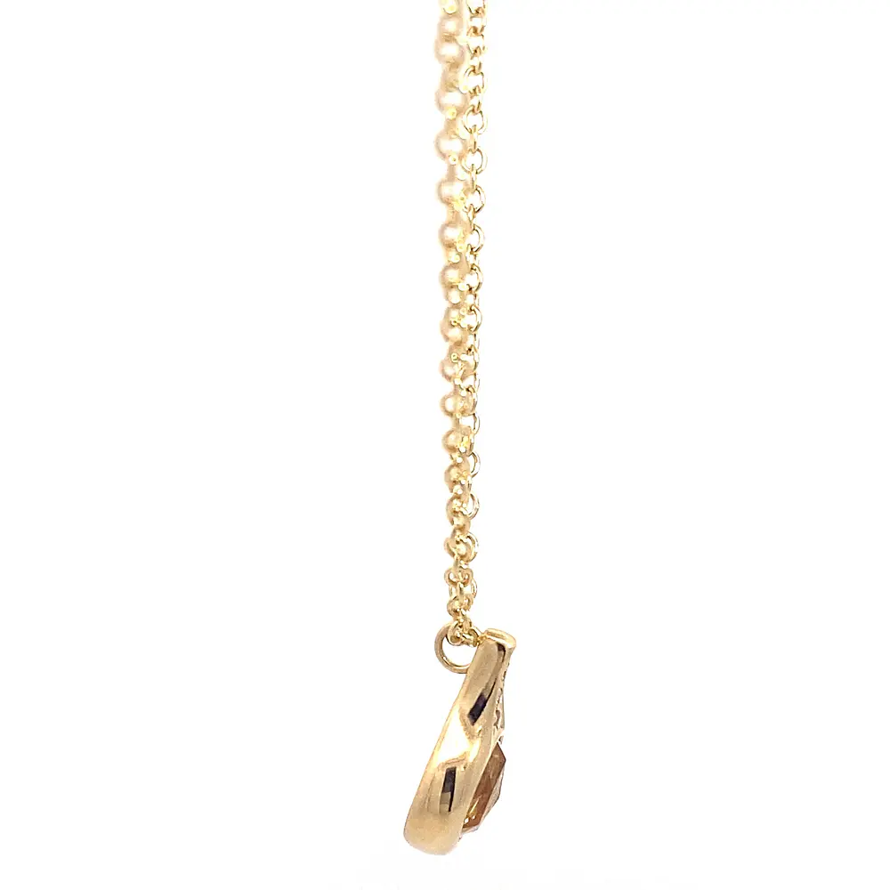 Cadena Rolo con Dije Gota Oro 18K