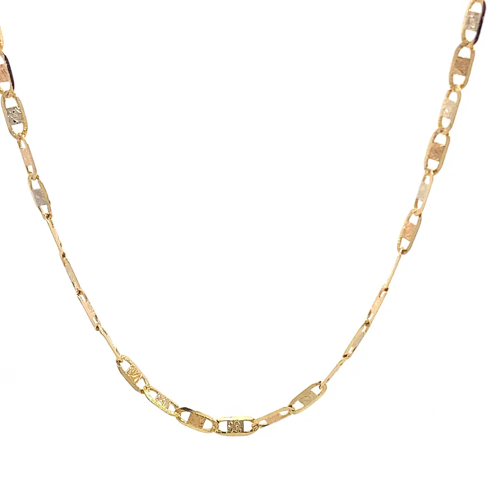 Cadena Valentino Tres Oros 18K