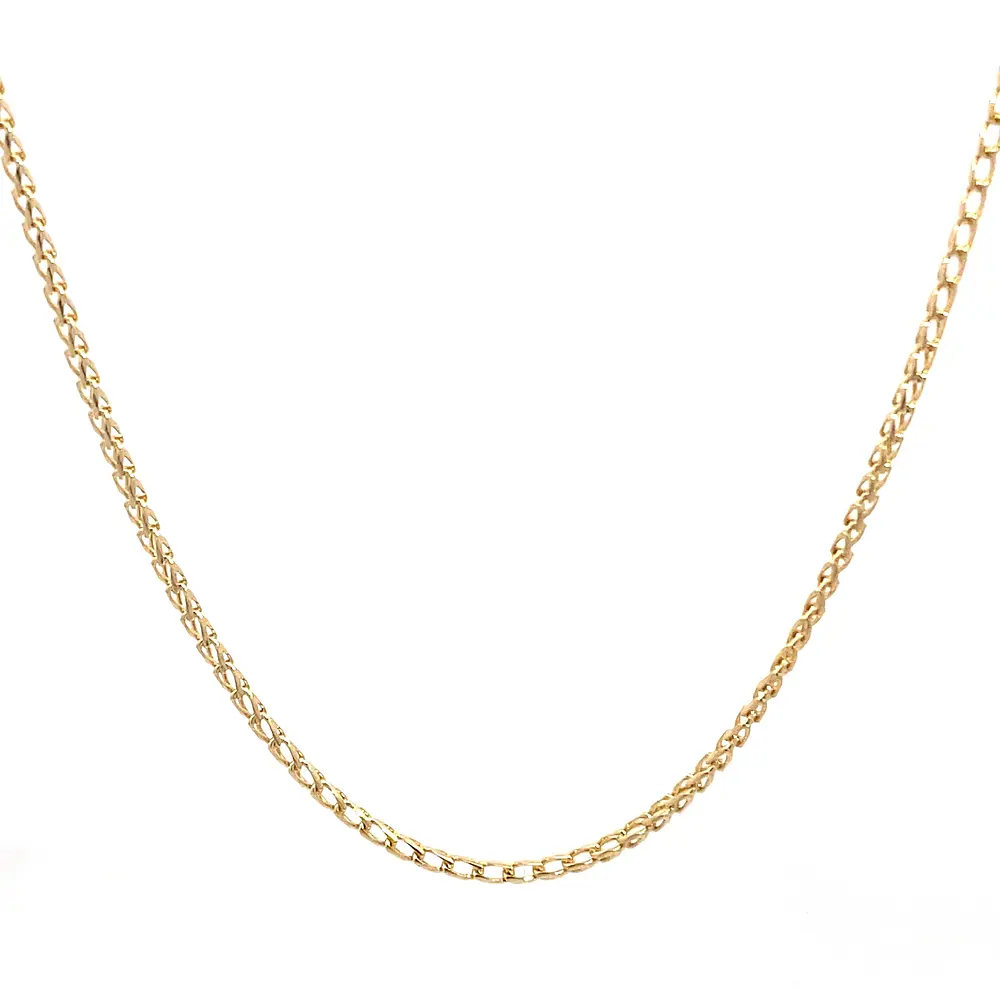 Cadena Espigada de Oro Amarillo 18K