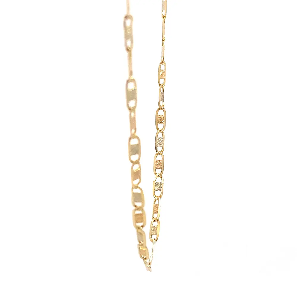 Cadena Valentino Tres Oros 18K