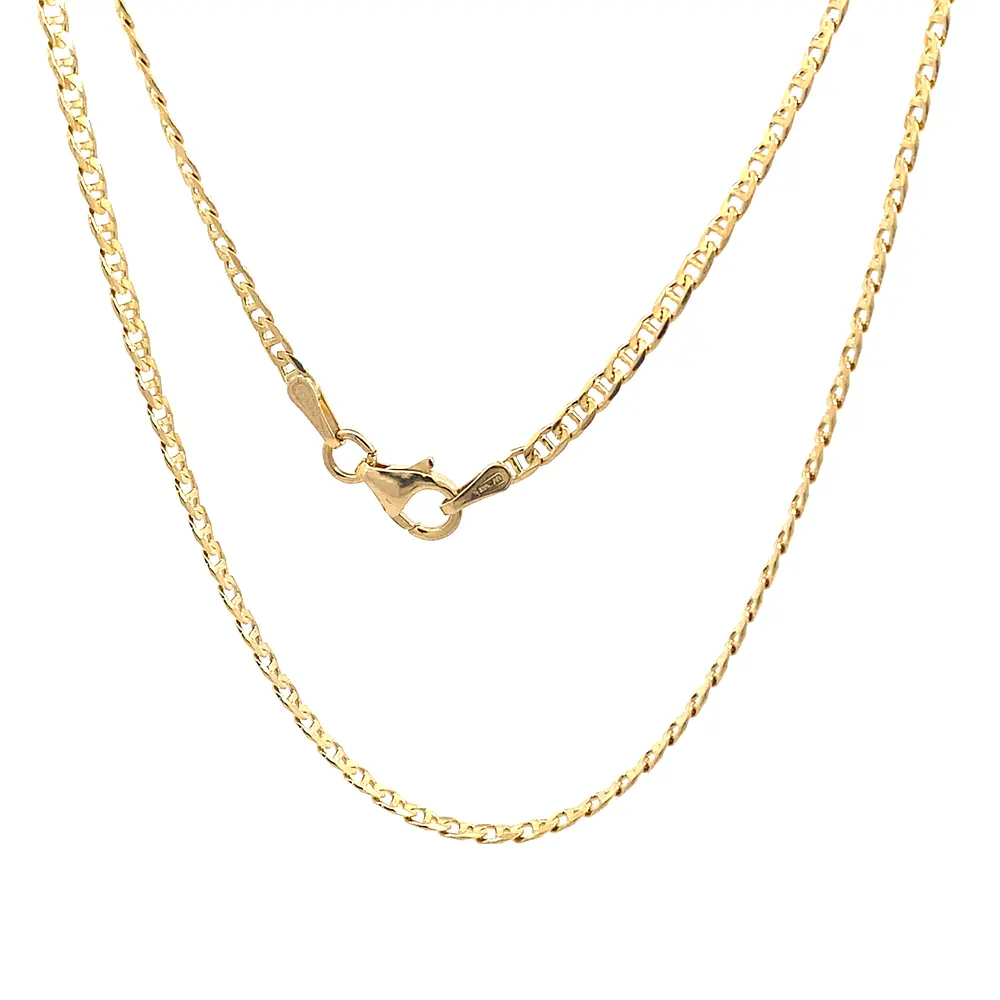 Cadena Banana de Oro Amarillo 18K