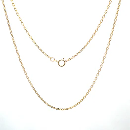 Cadena Limada de Oro Amarillo 18K
