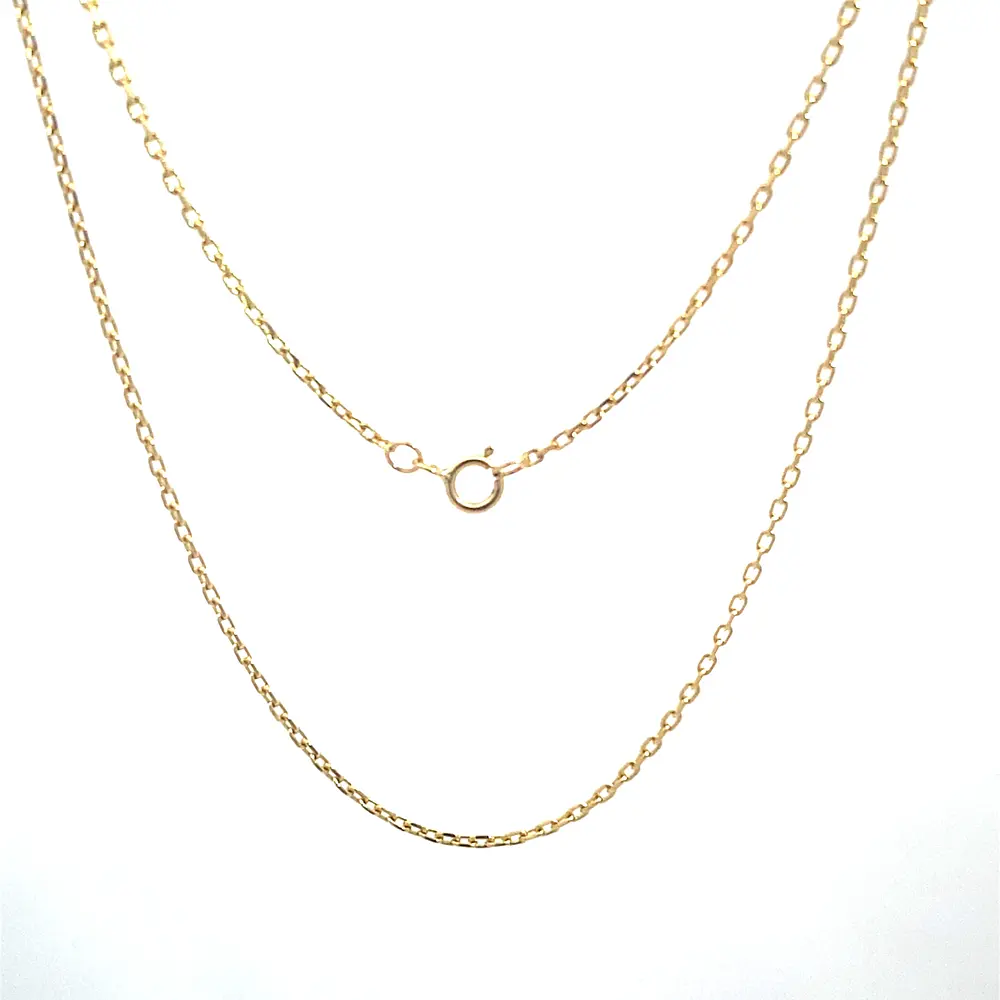 Cadena Limada de Oro Amarillo 18K