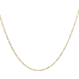 Cadena Fígaro 3x1 de Oro Amarillo 18K