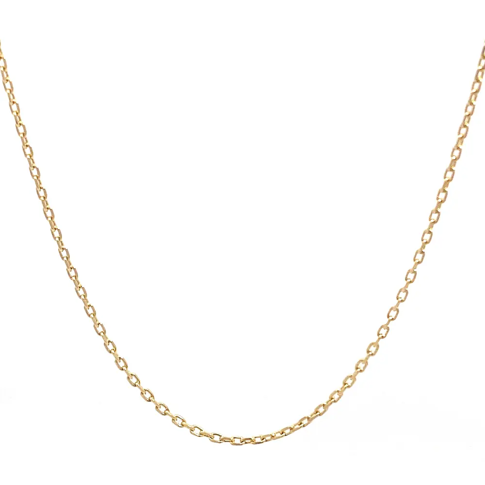 Cadena Limada de Oro Amarillo 18K