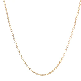 Cadena Limada de Oro Amarillo 18K