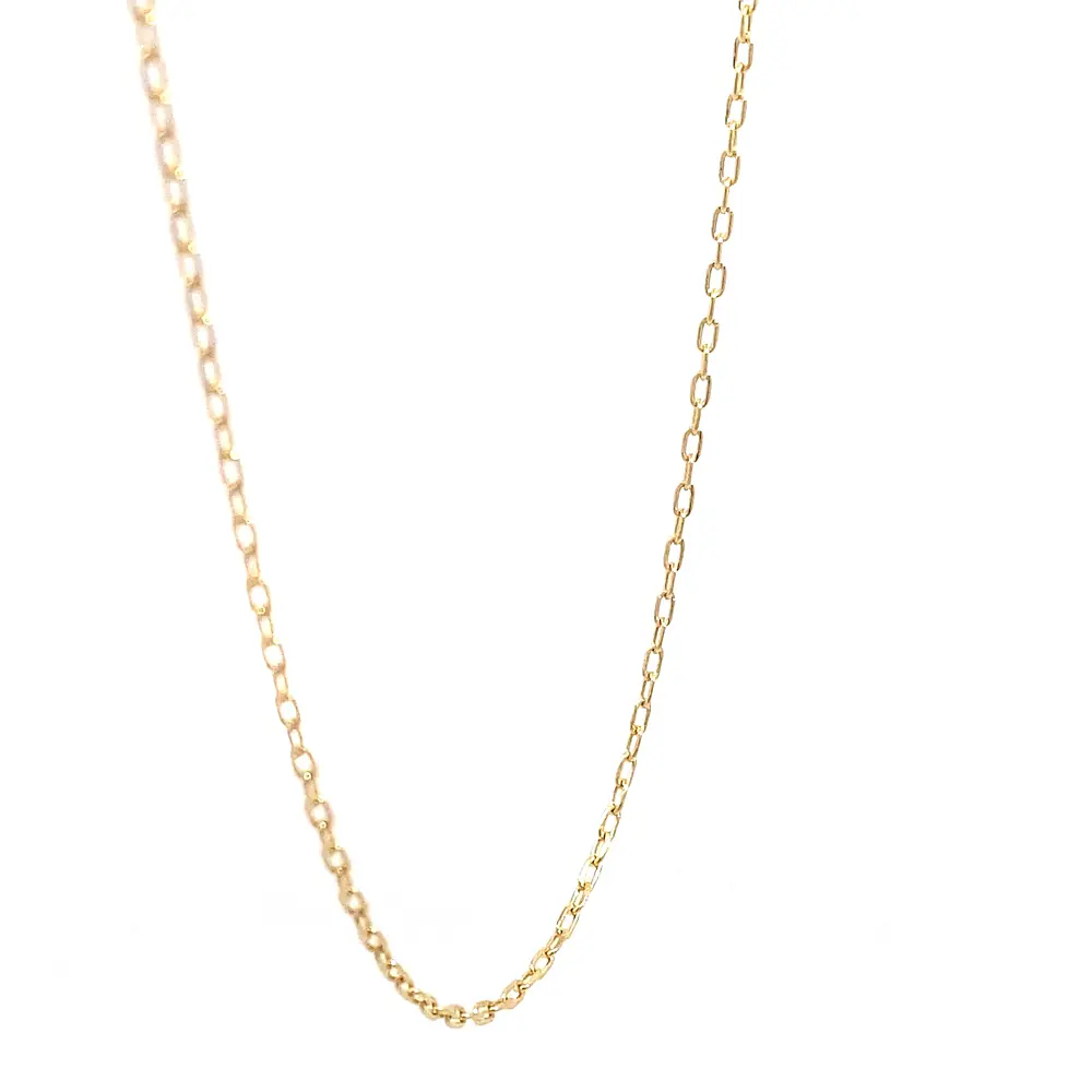 Cadena Limada de Oro Amarillo 18K