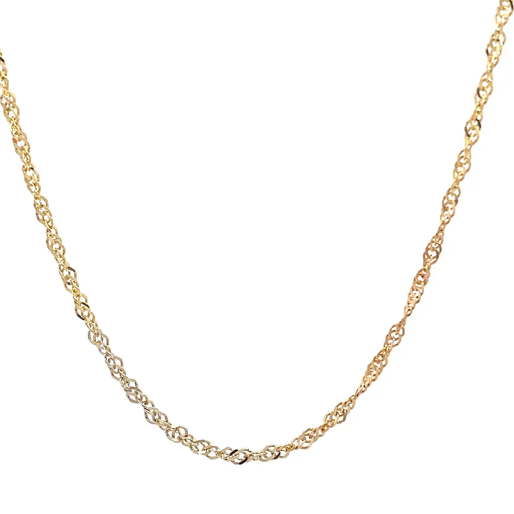 Cadena Singapur Tres Oros 18K