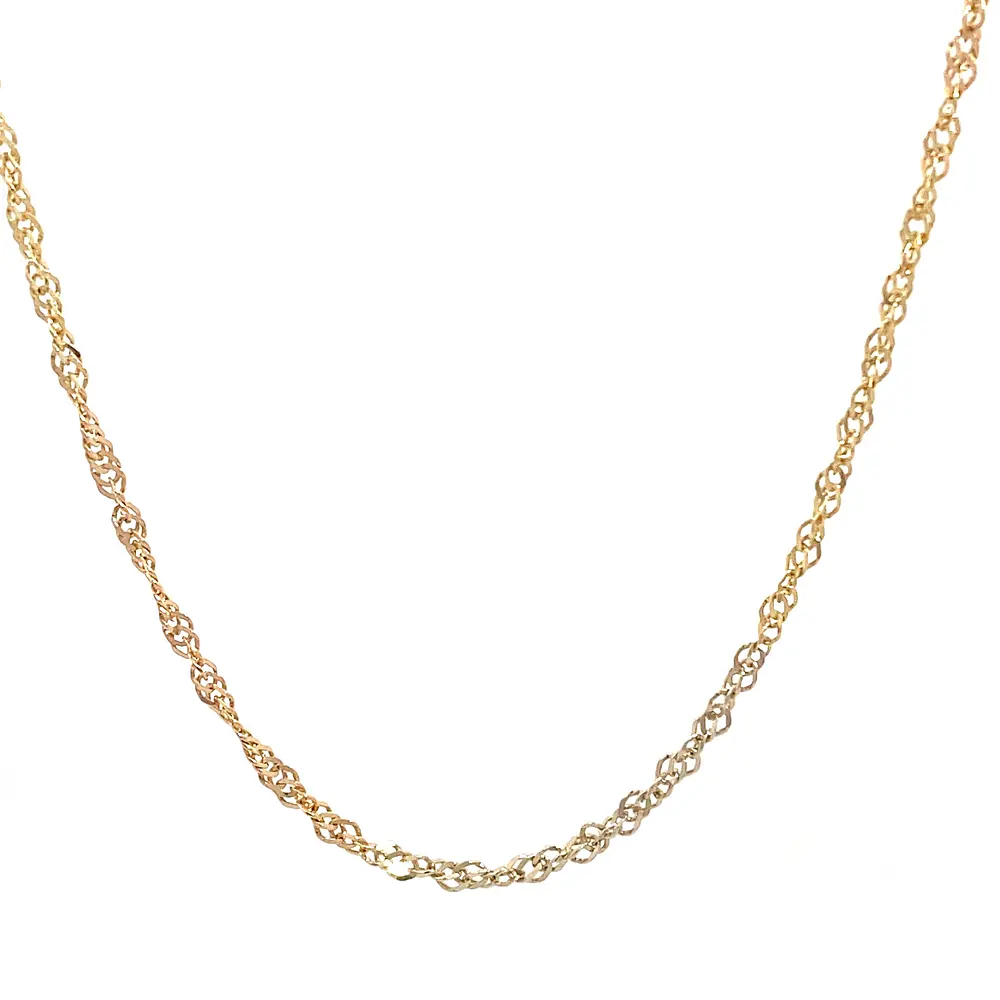 Cadena Singapur Tres Oros 18K