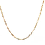 Cadena Singapur Tres Oros 18K