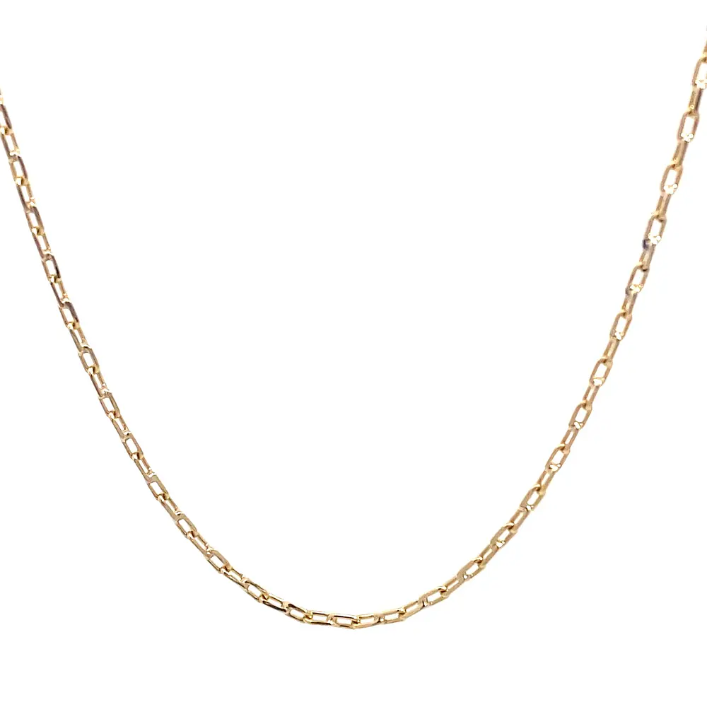 Cadena Limada de Oro Amarillo 18K
