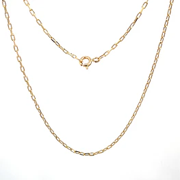 Cadena Limada de Oro Amarillo 18K