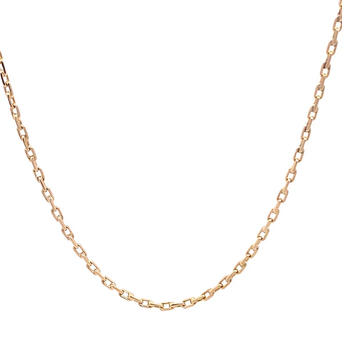 Cadena Limada de Oro Amarillo 18K